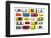 Overhead View on Colorful Car Toys-pirke-Framed Photographic Print