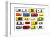 Overhead View on Colorful Car Toys-pirke-Framed Photographic Print