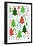 Overlaid Christmas Trees, 2017-Louisa Hereford-Framed Premium Giclee Print