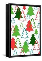 Overlaid Christmas Trees, 2017-Louisa Hereford-Framed Stretched Canvas