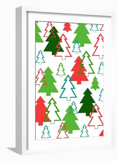 Overlaid Christmas Trees, 2017-Louisa Hereford-Framed Giclee Print