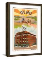 Overland Hotel, Reno, Nevada-null-Framed Art Print