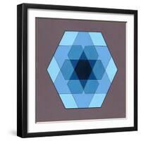 Overlaying Hexagons, 2009-Peter McClure-Framed Giclee Print