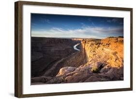 Overlook of Canyon at Sunrise Near Moab, Utah-Matt Jones-Framed Photographic Print