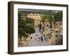 Overlook of Library with Tourists, Ephesus, Turkey-Joe Restuccia III-Framed Premium Photographic Print
