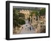Overlook of Library with Tourists, Ephesus, Turkey-Joe Restuccia III-Framed Premium Photographic Print