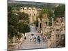Overlook of Library with Tourists, Ephesus, Turkey-Joe Restuccia III-Mounted Premium Photographic Print
