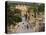 Overlook of Library with Tourists, Ephesus, Turkey-Joe Restuccia III-Stretched Canvas