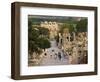 Overlook of Library with Tourists, Ephesus, Turkey-Joe Restuccia III-Framed Photographic Print