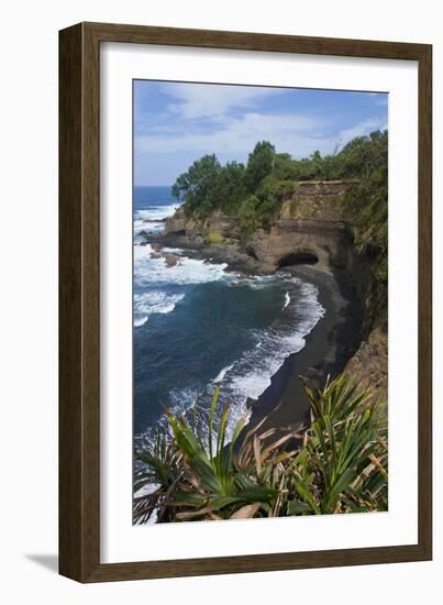 Overlook over Shark Bay Below Yasur Volcano, Island of Tanna, Vanuatu, South Pacific-Michael Runkel-Framed Photographic Print