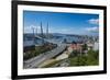 Overlook over Vladivostok and the New Zolotoy Bridge from Eagle's Nest Mount-Michael Runkel-Framed Photographic Print