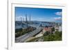 Overlook over Vladivostok and the New Zolotoy Bridge from Eagle's Nest Mount-Michael Runkel-Framed Photographic Print