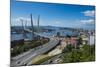 Overlook over Vladivostok and the New Zolotoy Bridge from Eagle's Nest Mount-Michael Runkel-Mounted Photographic Print