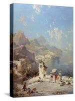 Overlooking Amalfi-Franz Richard Unterberger-Stretched Canvas
