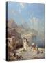 Overlooking Amalfi-Franz Richard Unterberger-Stretched Canvas