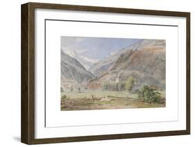 Overlooking Bockstein in Gastein Valley, with the Church of Our Lady of Good Council-Jakob Alt-Framed Premium Giclee Print