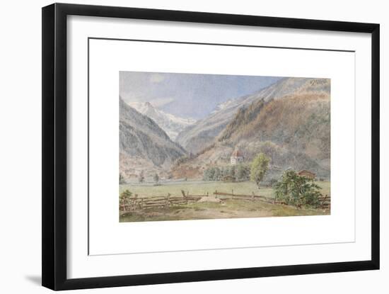 Overlooking Bockstein in Gastein Valley, with the Church of Our Lady of Good Council-Jakob Alt-Framed Premium Giclee Print