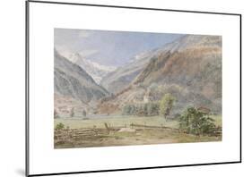 Overlooking Bockstein in Gastein Valley, with the Church of Our Lady of Good Council-Jakob Alt-Mounted Premium Giclee Print