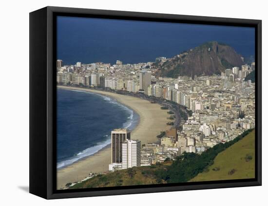 Overlooking Copacabana Beach from Sugarloaf Mountain, Rio De Janeiro, Brazil-Waltham Tony-Framed Stretched Canvas