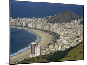 Overlooking Copacabana Beach from Sugarloaf Mountain, Rio De Janeiro, Brazil-Waltham Tony-Mounted Photographic Print