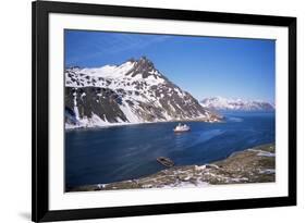 Overlooking Grytviken and King Edward Point, South Georgia, South Atlantic, Polar Regions-Geoff Renner-Framed Photographic Print