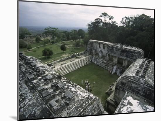 Overlooking Mayan Ruins, Mexico-Michael Brown-Mounted Premium Photographic Print