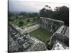 Overlooking Mayan Ruins, Mexico-Michael Brown-Stretched Canvas