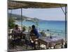 Overlooking Plati Yalos Beach, Cephalonia, Ionian Islands, Greece-Michael Short-Mounted Photographic Print