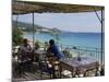 Overlooking Plati Yalos Beach, Cephalonia, Ionian Islands, Greece-Michael Short-Mounted Photographic Print