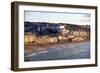 Overlooking Porthmeor Beach in St. Ives at Sunset, Cornwall, England, United Kingdom, Europe-Simon Montgomery-Framed Photographic Print