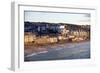 Overlooking Porthmeor Beach in St. Ives at Sunset, Cornwall, England, United Kingdom, Europe-Simon Montgomery-Framed Photographic Print