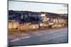 Overlooking Porthmeor Beach in St. Ives at Sunset, Cornwall, England, United Kingdom, Europe-Simon Montgomery-Mounted Premium Photographic Print