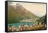 Overlooking St. Moritz, Switzerland-null-Framed Stretched Canvas