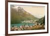 Overlooking St. Moritz, Switzerland-null-Framed Premium Giclee Print