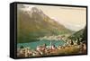 Overlooking St. Moritz, Switzerland-null-Framed Stretched Canvas