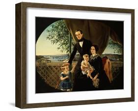 Overlooking the Bay of Valpariso, Mirando La Bahia De Valparaiso, 1854-Otto Grashof-Framed Giclee Print