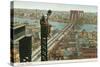 Overlooking the Brooklyn Bridge-null-Stretched Canvas
