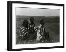 Overlooking the Camp-Edward S^ Curtis-Framed Art Print