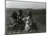 Overlooking the Camp-Edward S^ Curtis-Mounted Art Print