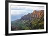 Overlooking the Kalalau Valley at Sunset-Andrew Shoemaker-Framed Photographic Print