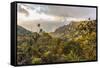 Overlooking the Kalalau Valley Right before Sunset-Andrew Shoemaker-Framed Stretched Canvas