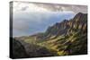 Overlooking the Kalalau Valley Right before Sunset-Andrew Shoemaker-Stretched Canvas