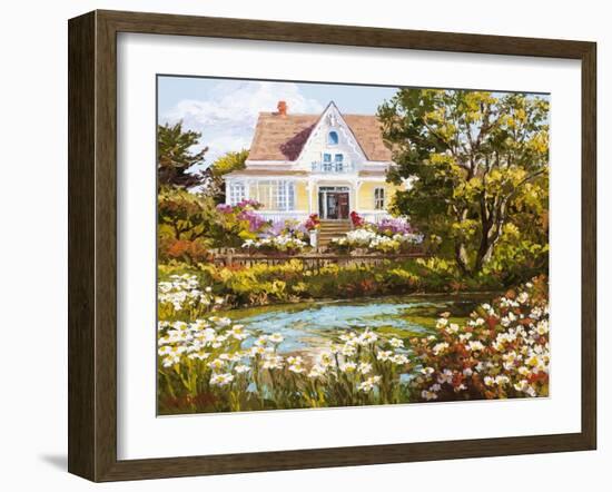 Overlooking the Pond-Erin Dertner-Framed Art Print