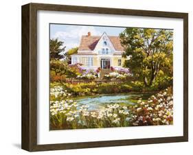 Overlooking the Pond-Erin Dertner-Framed Art Print