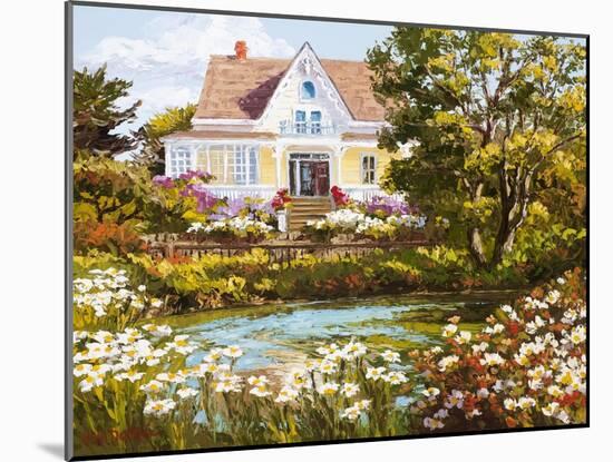 Overlooking the Pond-Erin Dertner-Mounted Art Print