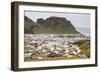 Overlooking the Town of Heimaey from Recent Lava Flow on Heimaey Island, Iceland, Polar Regions-Michael Nolan-Framed Photographic Print