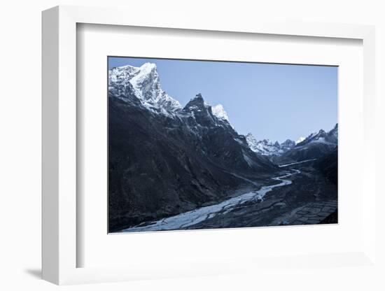 Overlooking the Village of Pheriche in the Khumbu Valley, Nepal-Kent Harvey-Framed Photographic Print