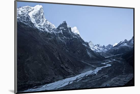 Overlooking the Village of Pheriche in the Khumbu Valley, Nepal-Kent Harvey-Mounted Photographic Print