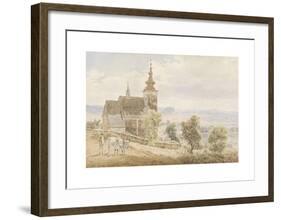 Overlooking the Zisper Castle in Slovakia-Jakob Alt-Framed Premium Giclee Print