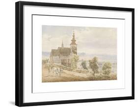 Overlooking the Zisper Castle in Slovakia-Jakob Alt-Framed Premium Giclee Print